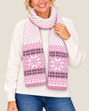 ICELANDIC DREAMY SNOWFLAKE SCARF 76694-F PINK