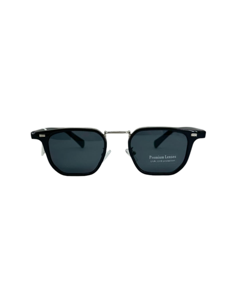 5780 SPORTY WIRE FRAME SUNGLASS, BLACK