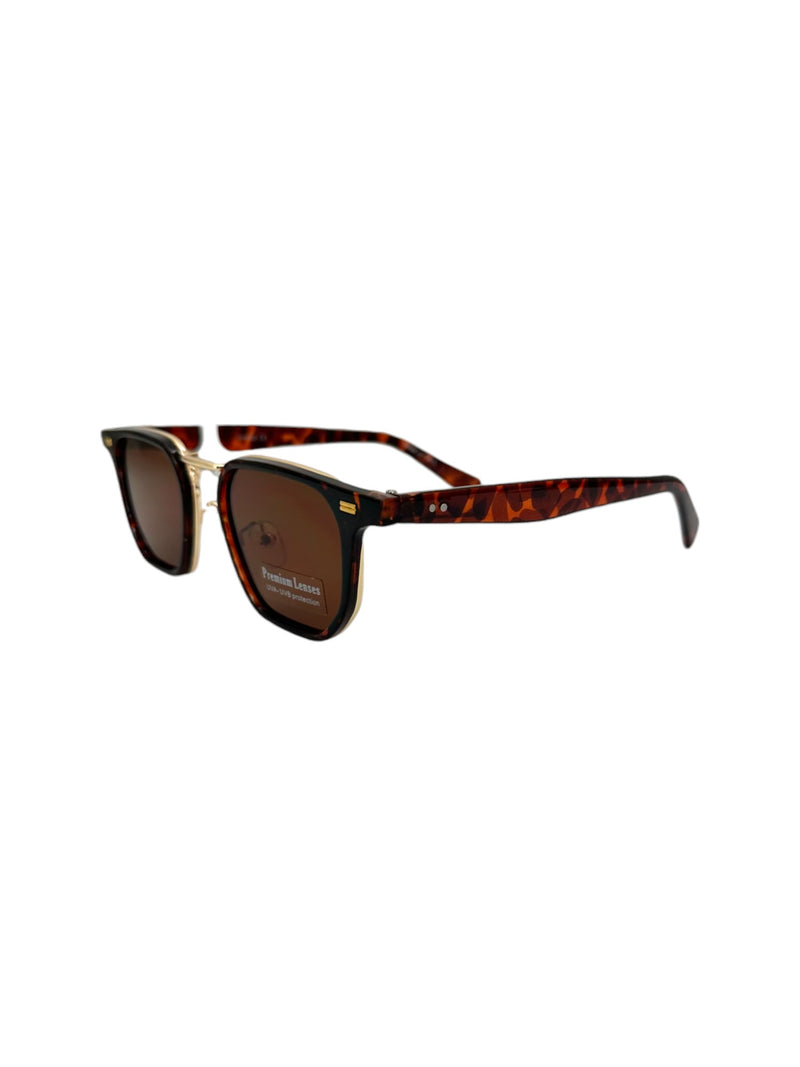 5780 SPORTY WIRE FRAME SUNGLASS, BROWN