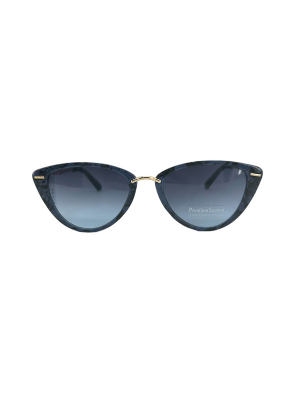 5750 MARBLED CATEYE SUNGLASS, DENIM