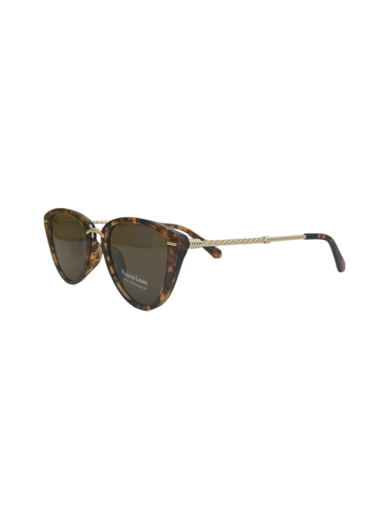 5750 MARBLED CATEYE SUNGLASS, BROWN