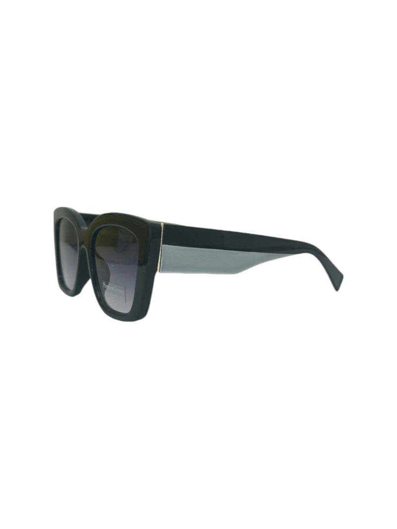 5740 FLAT AVIATOR STYLE SUNGLASS, BLACK