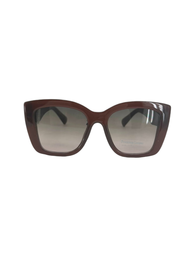 5740 FLAT AVIATOR STYLE SUNGLASS, MOCHA