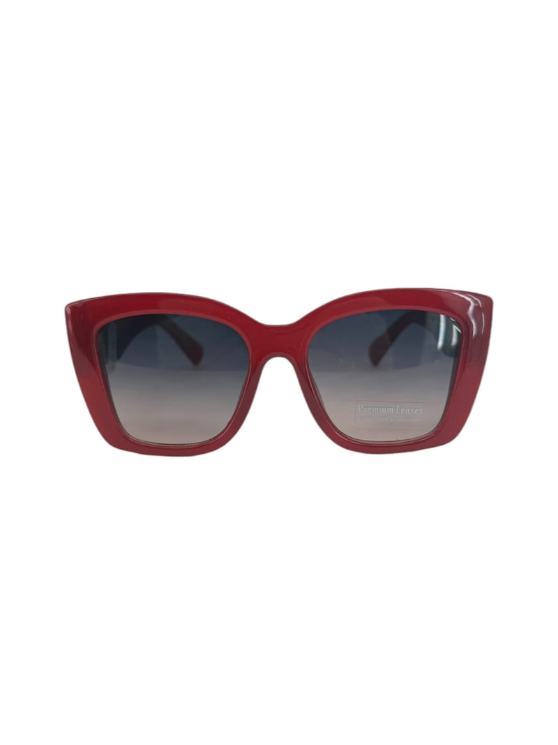 5740 FLAT AVIATOR STYLE SUNGLASS, BURGUNDY