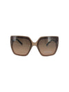 5771 RHINESTONE TRIM SUNGLASS, MOCHA