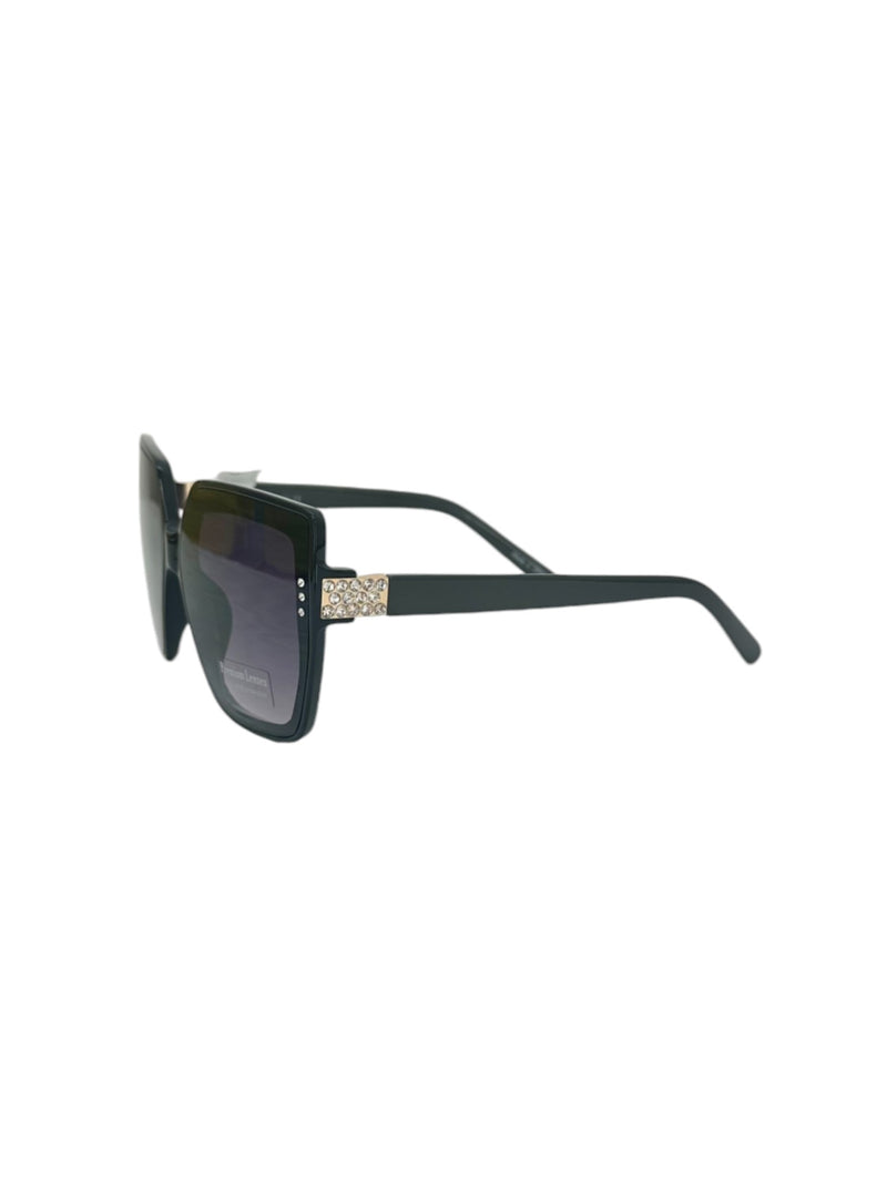 5771 RHINESTONE TRIM SUNGLASS, BLACK