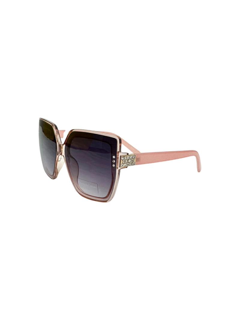 5771 RHINESTONE TRIM SUNGLASS, PINK