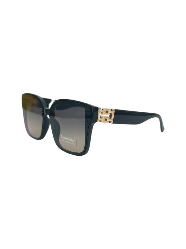 5714 BIG FLAT FRAME SUNGLASS, BLACK