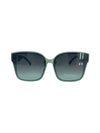 5714 BIG FLAT FRAME SUNGLASS, GREEN