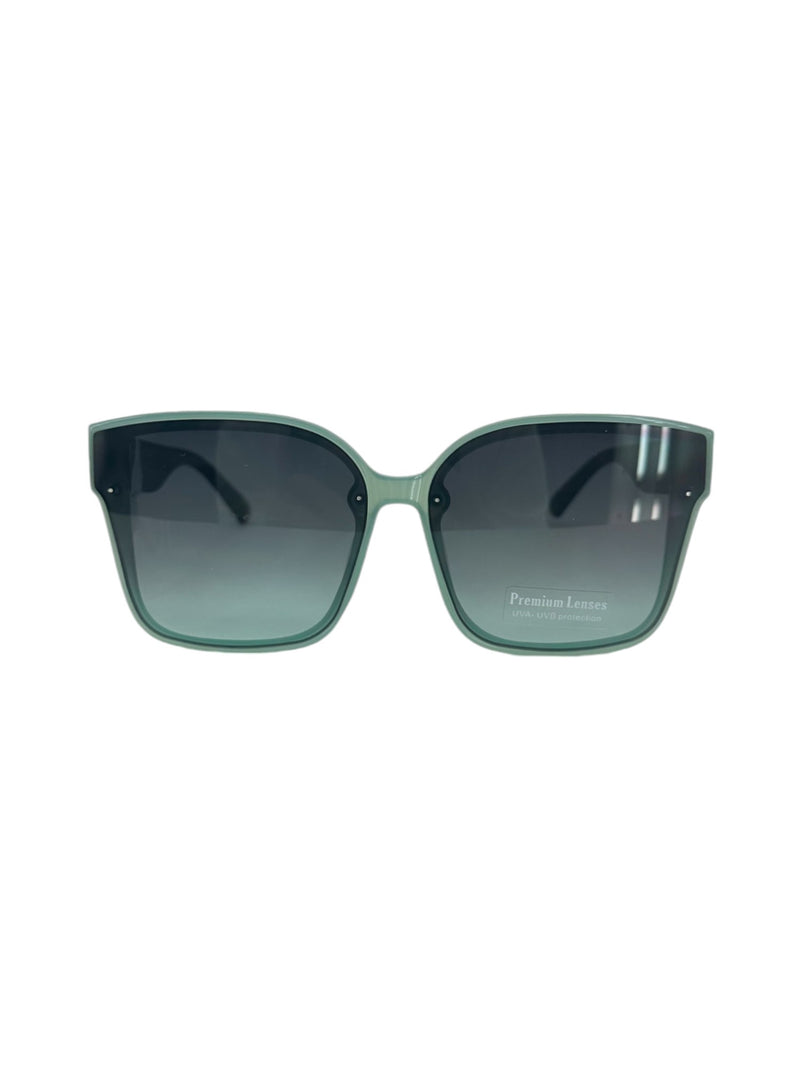 5714 BIG FLAT FRAME SUNGLASS, GREEN