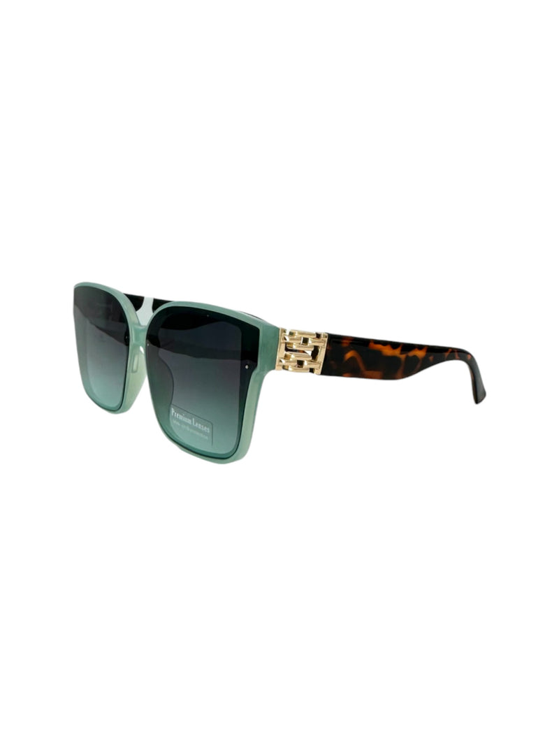 5714 BIG FLAT FRAME SUNGLASS, GREEN