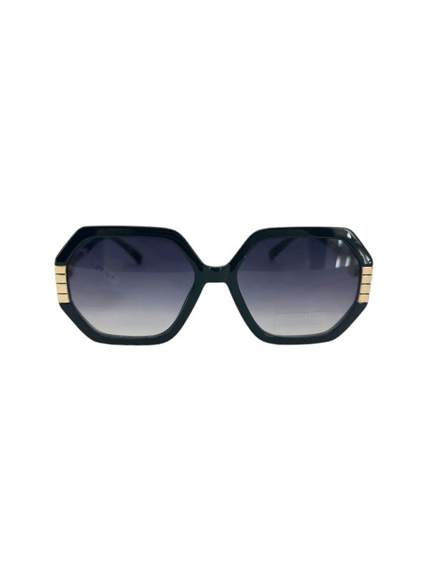 5732 LARGE FLAT SUNGLASS, BLACK