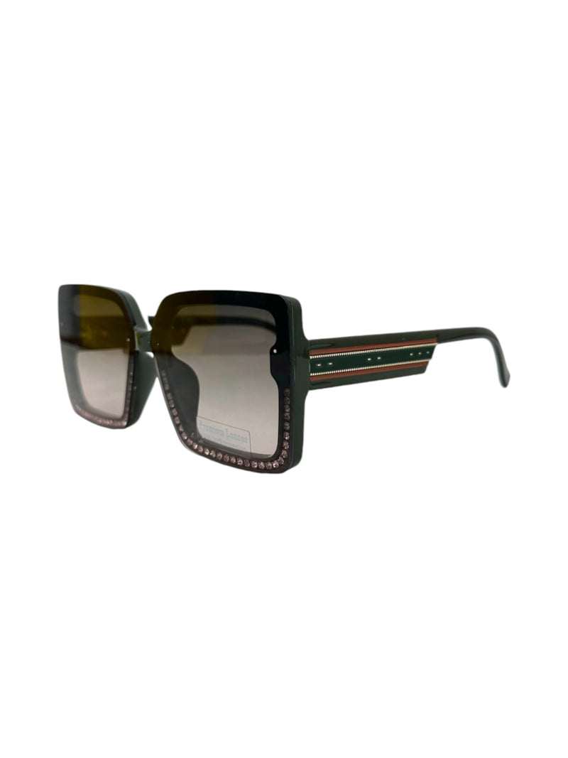 5744 STONE TRIM SUNGLASS, OLIVE