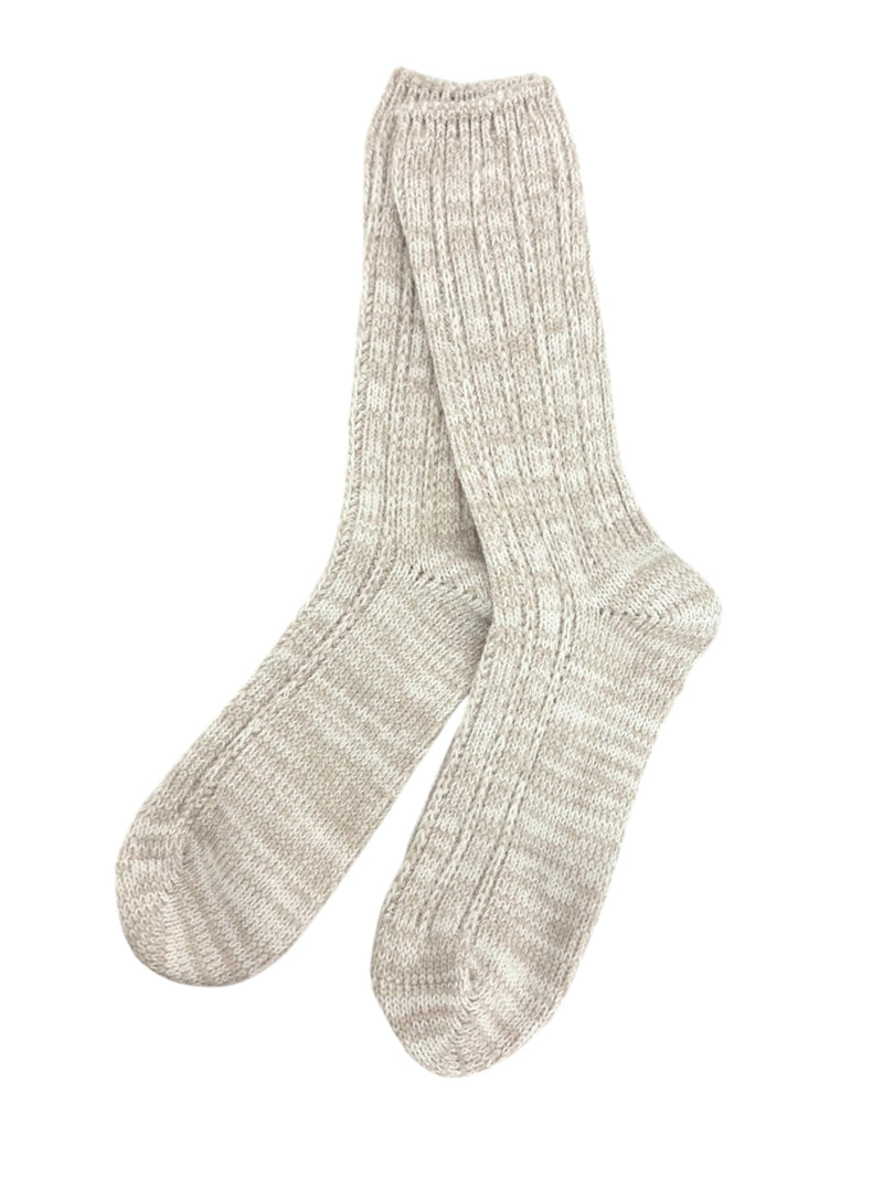 WORLDS SOFTEST SOCK WRAPOCRW RAGG POINTELLE CREW, CLOUD