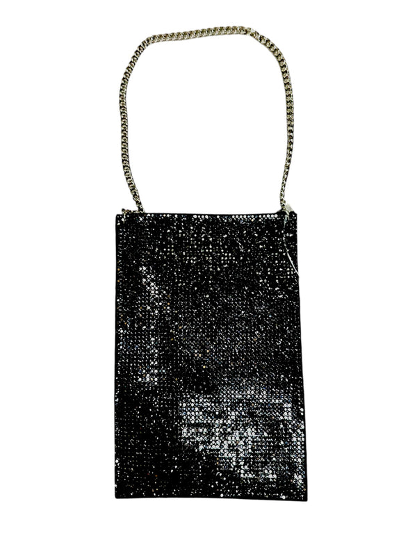 HBG103384 CRYSTAL CROSSBODY BAG - GUNMETAL