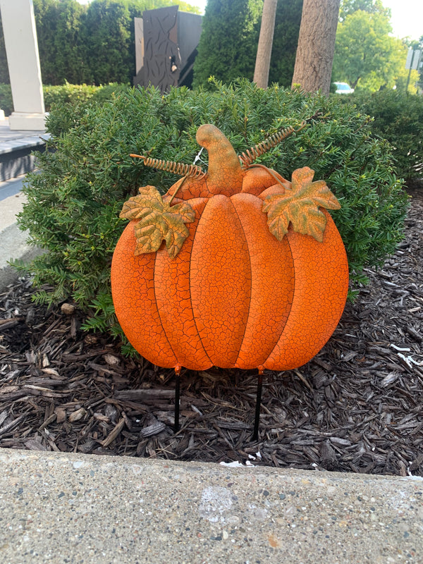 318-33763 15" METAL PUMPKIN