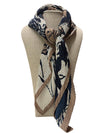 SCA-771 ROSE SCARF NAVY