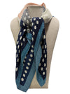 SCA-774 POLKA DOT SCARF BLUE