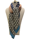 SCA-774 POLKA DOT SCARF PINK