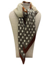 SCA-774 POLKA DOT SCARF BROWN