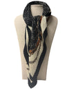 SCA-758 CHAINLINK SCARF BLACK