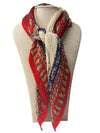SCA-766 TASSEL SCARF WHITE