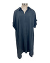 AZZ FY-3519 DUSTER SHIRT DRESS BLACK