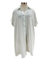 AZZ FY-3519 DUSTER SHIRT DRESS WHITE