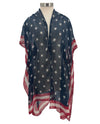 KP-4132 AMERICANA STAR W/STRIPE BORDER KIMONO