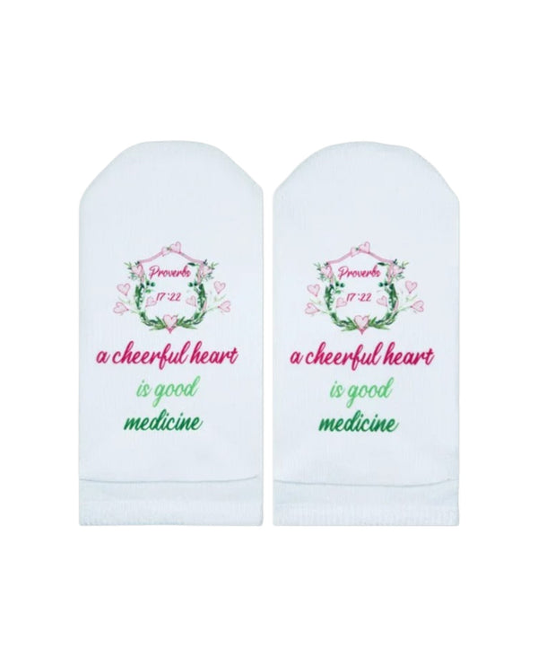 STANDING ON THE WORD PROVERB 17:22 A CHEERFUL HEART SOCK
