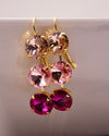 RMD TRISTINA GOLD EARRING POP OF PINK