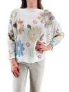 MADE IN ITALY ONE SIZE PRINT DOLMAN SLEEVE SWEATER
