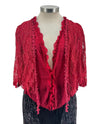 ACR-95362 LACE MOCK 2PC TOP RED