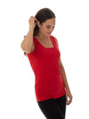 BALI 5791 DOUBLE LINED FRONT SCOOP NECK RED
