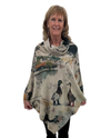 INOAH T616BM DUCK COWL NECK PONCHO