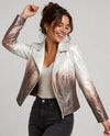 INSIGHT BCJ17681MPRE PRINT METALLIC JACKET mocha ombre