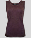 INSIGHT BCT8767TK RIBBED SHIMMER TANKTOP aged wine