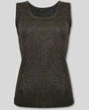 INSIGHT BCT8767TK RIBBED SHIMMER TANKTOP black gold