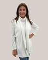 ISCA 8603 TEXTURED LONG SLEEVE CARDIGAN WHITE
