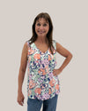 ISCA 8816-5769 FLORAL TANK TOP SAGE