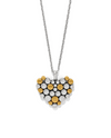 BRIGHTON JM0018 PEBBLE EDGE HEART NECKLACE