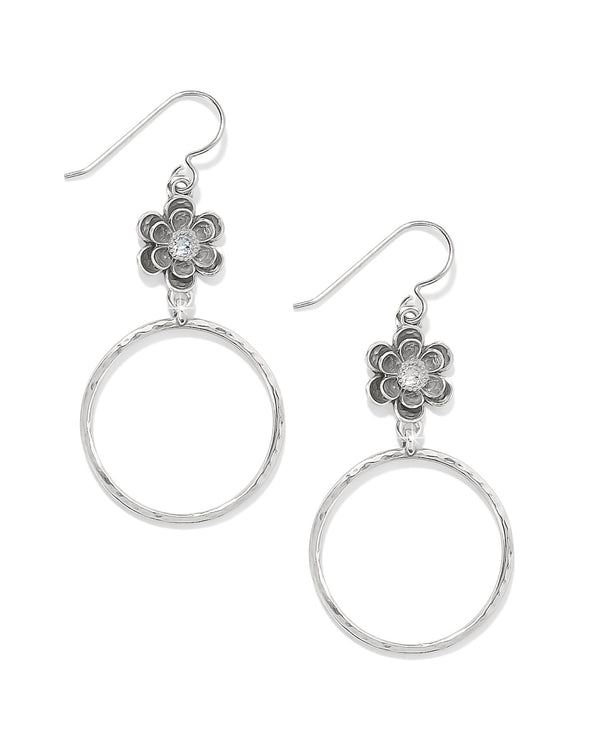 BRIGHTON JA0012 METAL PETAL HOOP FRENCH WIRE EARRING