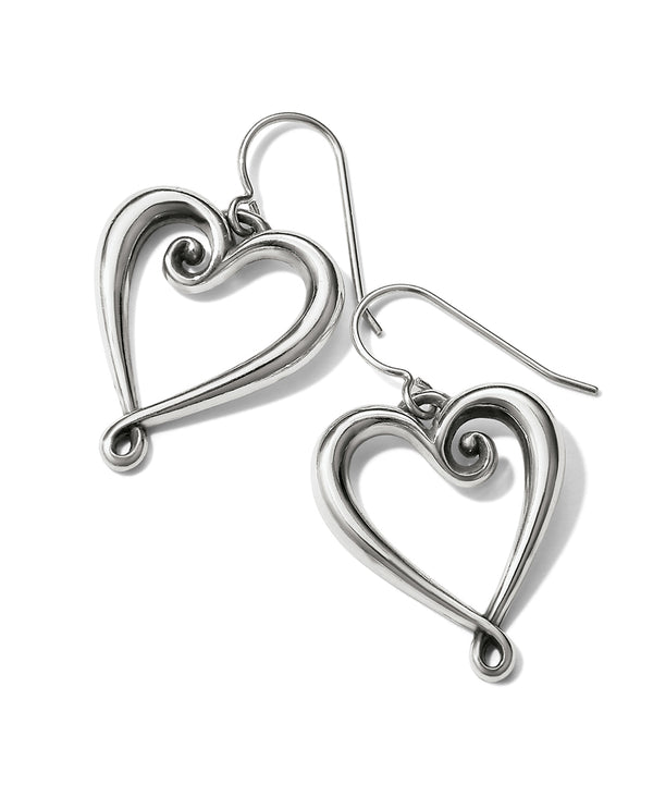 BRIGHTON JA1590 WHIMSICAL HEART FRENCH WIRE EARRING