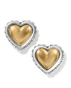 BRIGHTON JA9920 PRETTY TOUGH 2 TN PETITE HEART POST EARRING