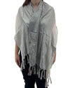 JB016 METALLIC GRADATION SCARF GREY