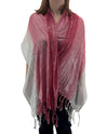 JB016 METALLIC GRADATION SCARF PINK