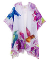 JC0710 PRINT KIMONO FUCHSIA HUMMINGBIRD - 58