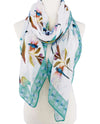 JC0711 PRINT SCARF AQUA DRAGONFLY - 06