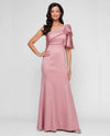 JEANNE ALEXANDER ONE SHOULDER MIKADO 8138066 dusty rose