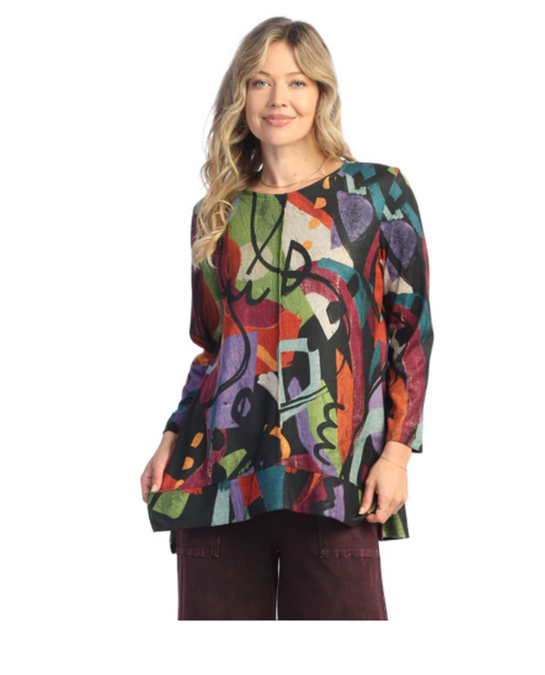 JESS & JANE NB3-1963 PONDEROSA TUNIC WITH POCKET MULTI